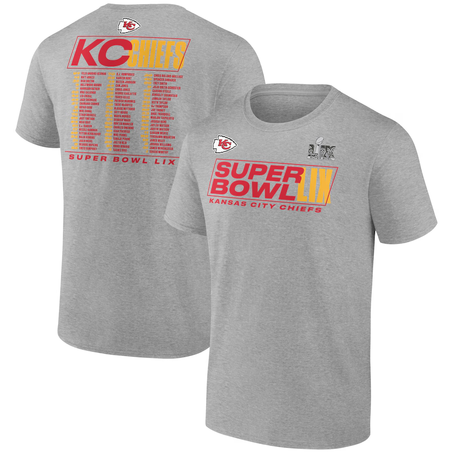 Men NFL Kansas City Chiefs grey T shirts style 2